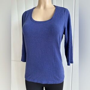 Eddie Bauer Cotton Scoop Neck 3/4
Sleeve T Shirt Size PL